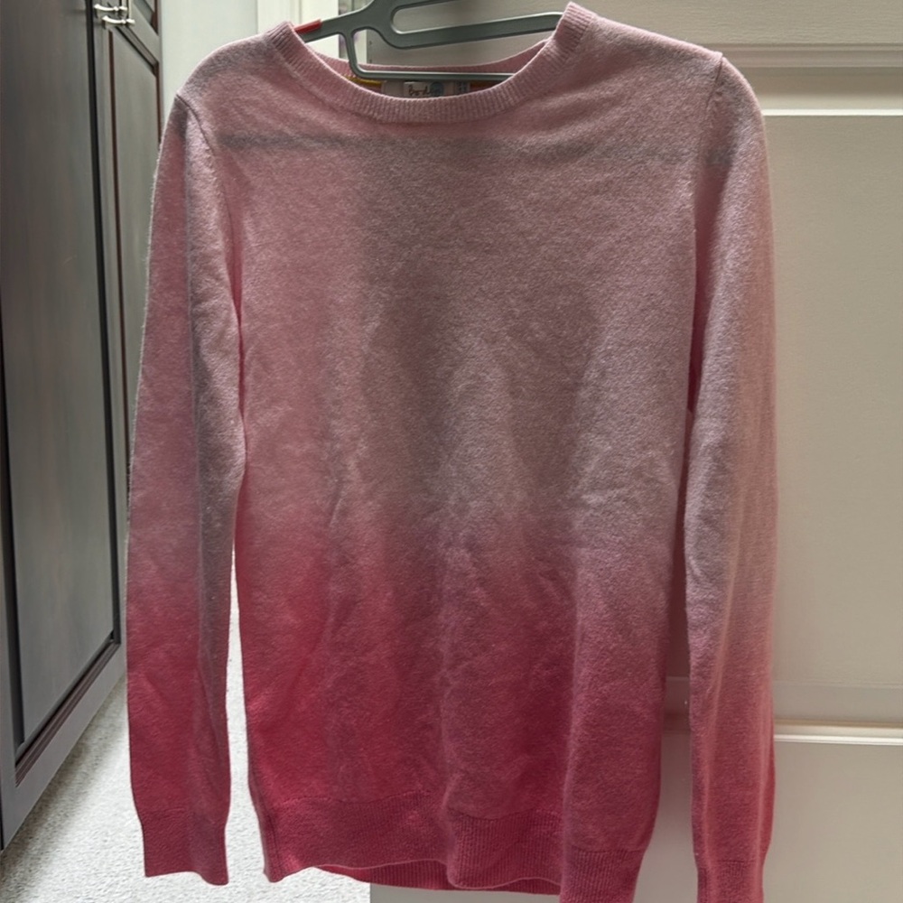 Boden Pink Crew Neck Cashmere Sweater Size 6